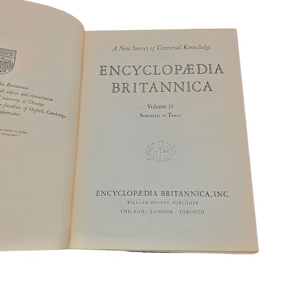 1959 Edition Encyclopedia Britannica Vtg HC Volume 21 SORD to TEXAS Education - Picture 7 of 16